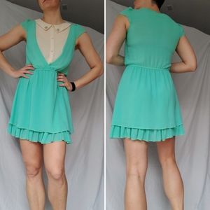 DASAP Mint Green Twee Peter Pan Collar Dress- Size Small- Discontinued/Vintage